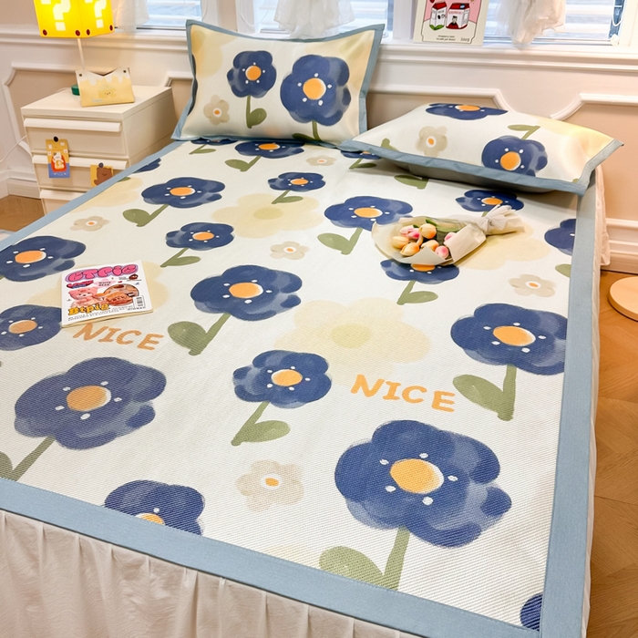 91家纺网 家纺一手货源 找家纺 慕尚 2025新款800D冰藤凉席 小时光