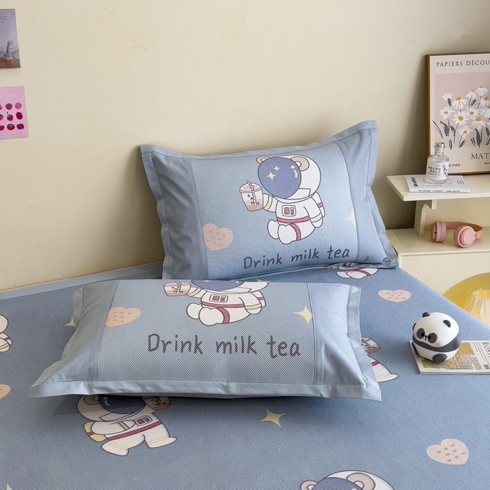 91家纺网 家纺一手货源 找家纺 全季家居 2024新款A类数码印花枕套 宇航员