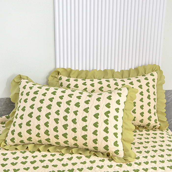 91家纺网 家纺一手货源 找家纺 梦柏家纺 2024新款亲肤泡泡棉夹棉床盖夏被四件套 甜心