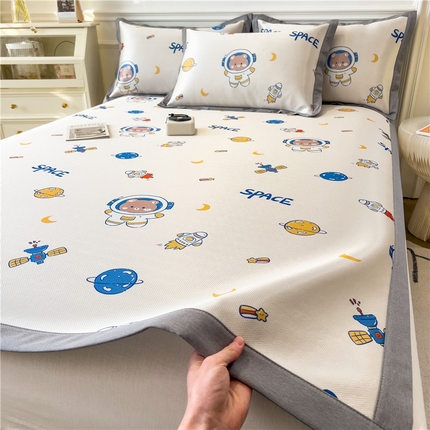 91家纺网 家纺一手货源 找家纺 （总）孩子王家纺 2024新款凉感卡通冰丝席-成人款