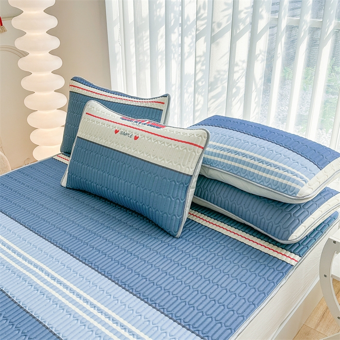 91家纺网 家纺一手货源 找家纺 凌云家纺 2024新款A类乳胶凉席0.8打孔乳胶系列成人凉席 蓝韵生活