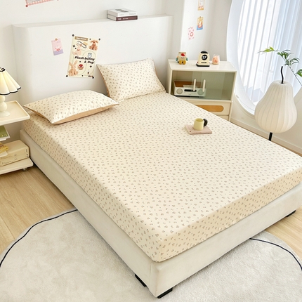 91家纺网 家纺一手货源 找家纺 柠馨 2024新款全棉印花床笠套件随心配系列 馥郁