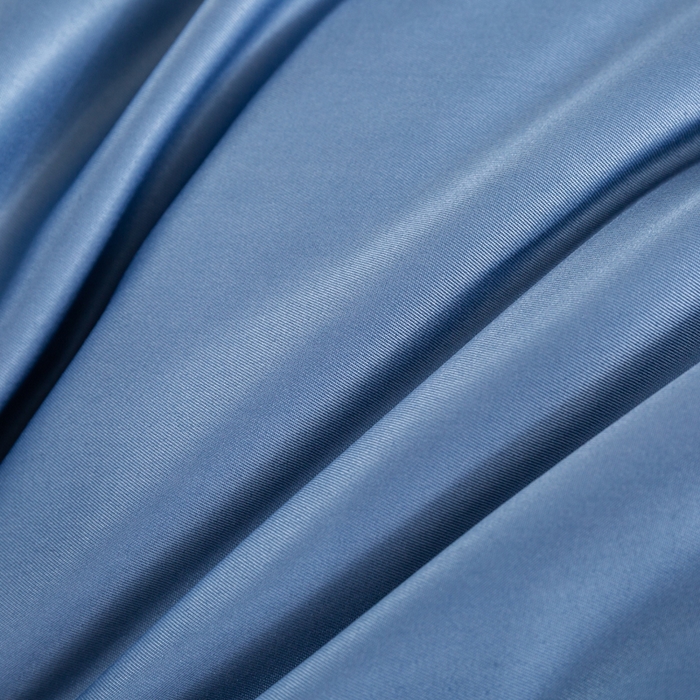 91家纺网 家纺一手货源 找家纺 银石-床裙款水洗真丝绣花四件套 雾蓝