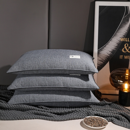 91家纺网 家纺一手货源 找家纺 （总）仁宇枕业  2024年新款枕芯 全棉极简系列水洗棉全荞麦枕头 40*60