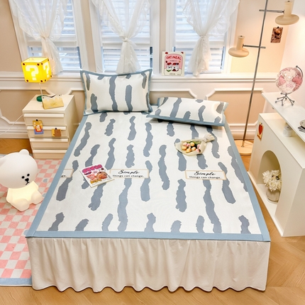 91家纺网 家纺一手货源 找家纺 慕尚 2025新款800D冰藤凉席 线条