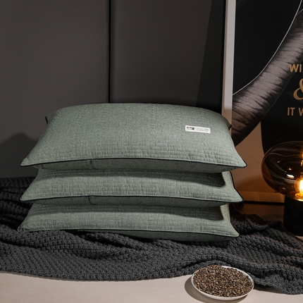 91家纺网 家纺一手货源 找家纺 （总）仁宇枕业  2024年新款枕芯 全棉极简系列水洗棉全荞麦枕头 40*60