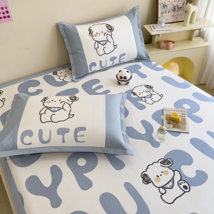 91家纺网 家纺一手货源 找家纺 全季家居 2024新款A类数码印花枕套 字母小狗