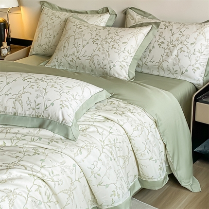 蓝米卡夫 2024新品-A类50支新时尚天丝印花拼角款系列 浅爱