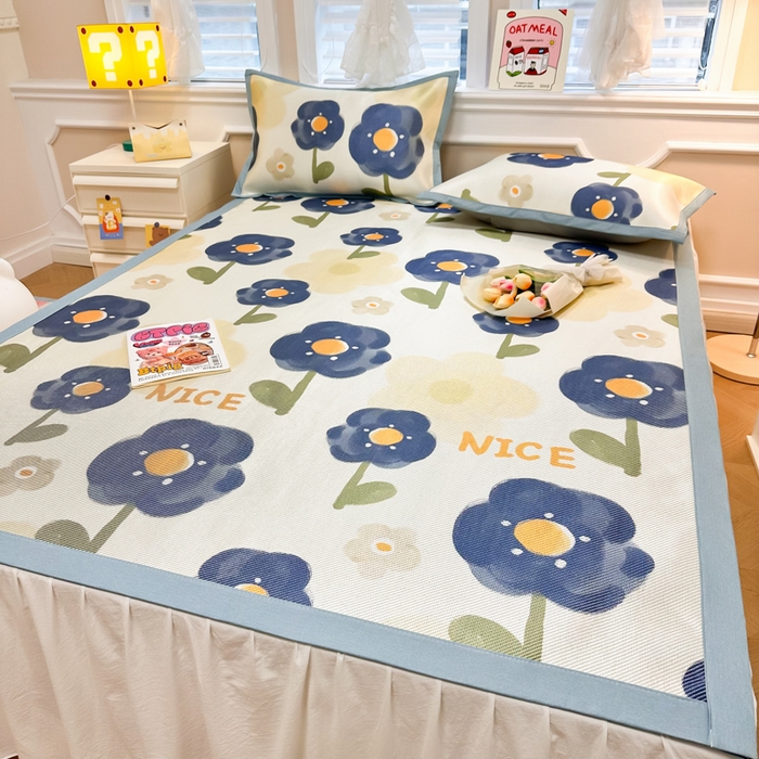 91家纺网 家纺一手货源 找家纺 慕尚 2025新款800D冰藤凉席 小时光