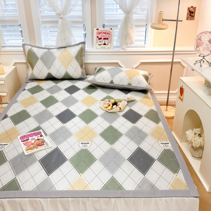 91家纺网 家纺一手货源 找家纺 慕尚 2025新款800D冰藤凉席 流年