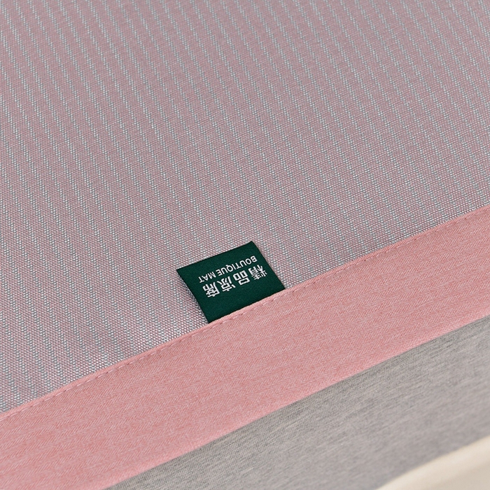 91家纺网 家纺一手货源 找家纺 简一 2024新款600D紫荆花开A类抗菌席 床席款 浅粉