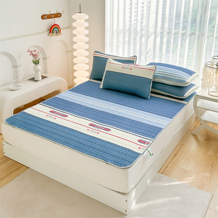 91家纺网 家纺一手货源 找家纺 凌云家纺 2024新款A类乳胶凉席0.8打孔乳胶系列成人凉席 蓝韵生活