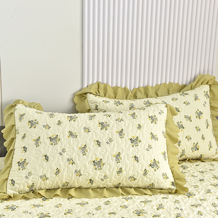 91家纺网 家纺一手货源 找家纺 梦柏家纺 2024新款亲肤泡泡棉夹棉床盖夏被四件套 秘境