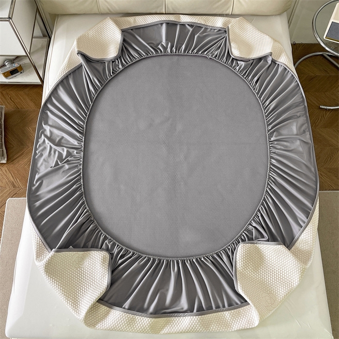 91家纺网 家纺一手货源 找家纺 2024新款抗菌凉豆豆提花床笠款凉席-花朵系列 花朵-柠檬黄