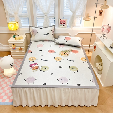 91家纺网 家纺一手货源 找家纺 慕尚 2025新款800D冰藤凉席 小公仔