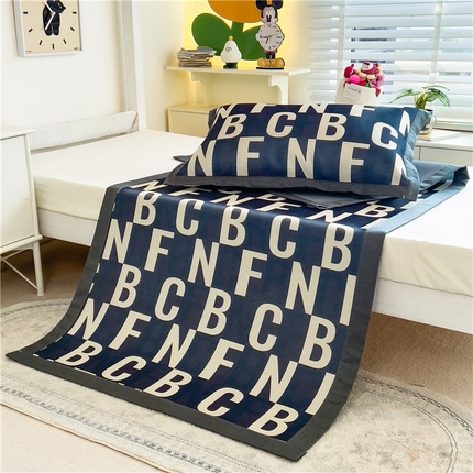 孩子王家纺 2024新款凉感卡通冰丝席-学生款 拉卡灰