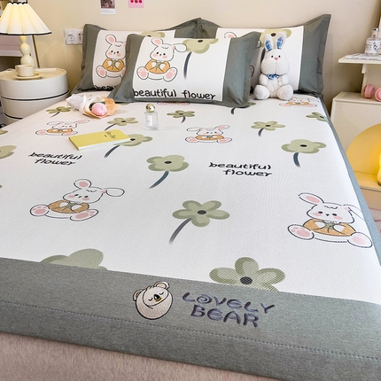 91家纺网 家纺一手货源 找家纺 （总）全季家居 2024新款A类抗菌数码印花冰藤席三件套