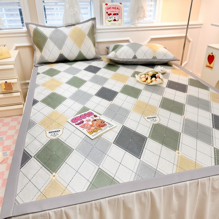 91家纺网 家纺一手货源 找家纺 慕尚 2025新款800D冰藤凉席 流年