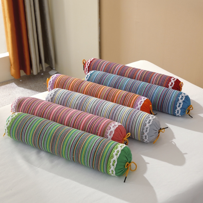 91家纺网 家纺一手货源 找家纺 （总）芯奇想 2024新款圆柱形荞麦硬枕头颈椎枕头糖果枕