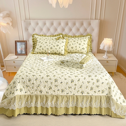 91家纺网 家纺一手货源 找家纺 （总）梦柏家纺 2024新款亲肤泡泡棉夹棉床盖夏被四件套