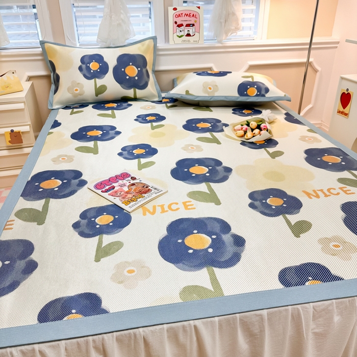 91家纺网 家纺一手货源 找家纺 慕尚 2025新款800D冰藤凉席 小时光