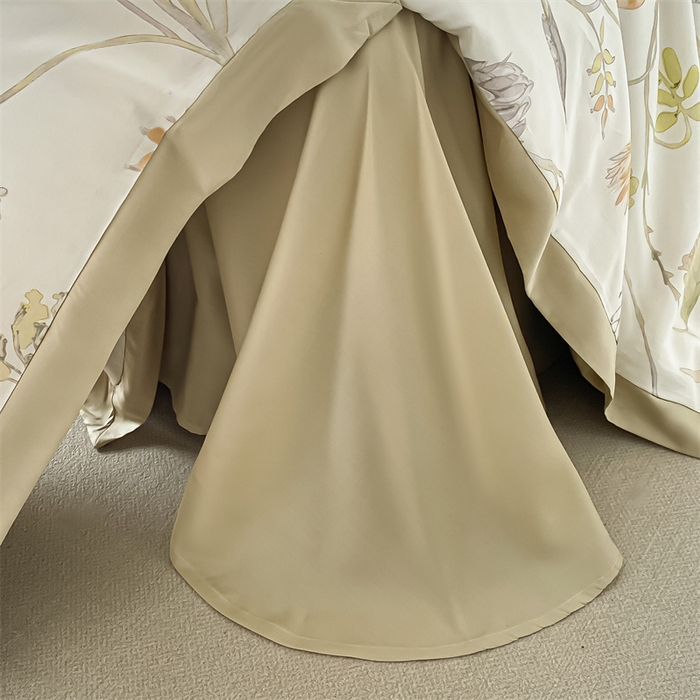 91家纺网 家纺一手货源 找家纺 蓝米卡夫 2024新品-A类50支新时尚天丝印花拼角款系列 百卉