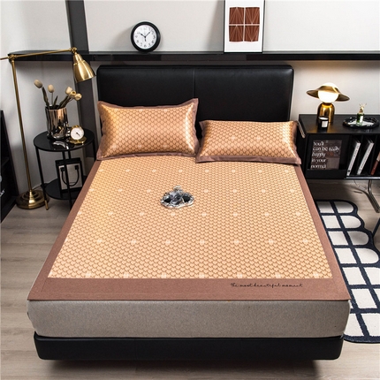 孩子王家纺 2024新款凯瑟琳巴洛克系列可水洗冰丝席 巴洛克-棕