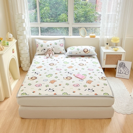 2025新款慕尚600D数码印花冰丝凉席 动物城