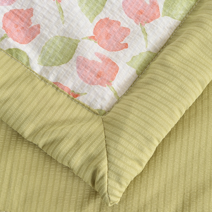 91家纺网 家纺一手货源 找家纺 （总）梦柏家纺 2024新款亲肤泡泡棉夹棉床盖夏被四件套