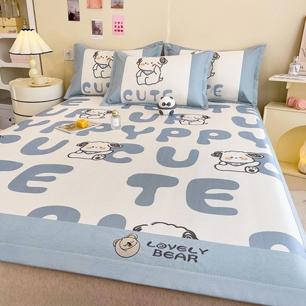 91家纺网 家纺一手货源 找家纺 （总）全季家居 2024新款A类抗菌数码印花冰藤席三件套