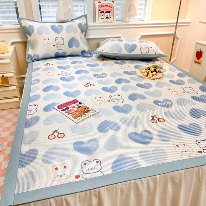 91家纺网 家纺一手货源 找家纺 慕尚 2025新款800D冰藤凉席 小伙伴