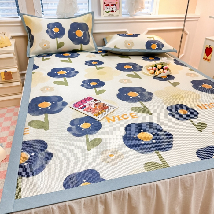 91家纺网 家纺一手货源 找家纺 慕尚 2025新款800D冰藤凉席 小时光