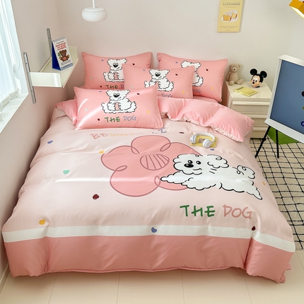 91家纺网 家纺一手货源 找家纺 （总）色鬼布艺 2024新款水洗真丝数码印花四件套