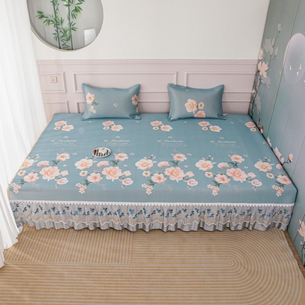 91家纺网 家纺一手货源 找家纺 （总）手艺人沙发垫炕垫 2025新款三明治冰丝花边凉席