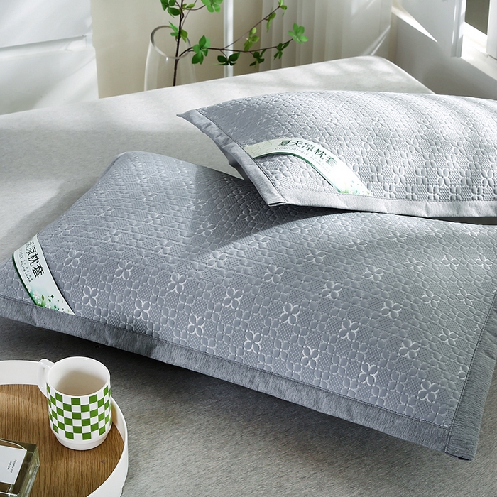 91家纺网 家纺一手货源 找家纺 小牛席业 2024新款浪漫花语冷感豆豆枕套 浪漫花语冷感豆豆枕套-灰色