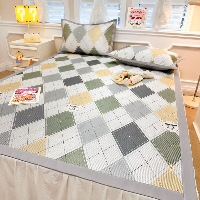 91家纺网 家纺一手货源 找家纺 慕尚 2025新款800D冰藤凉席 流年