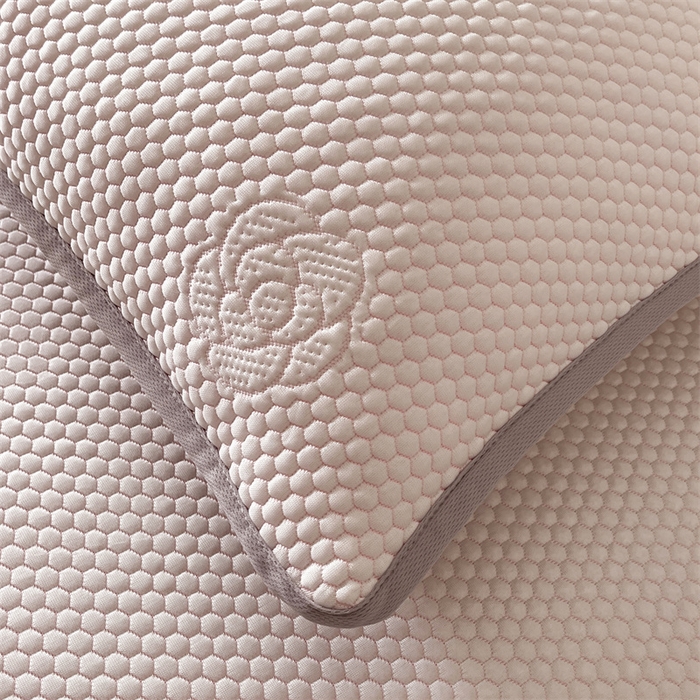 91家纺网 家纺一手货源 找家纺 2024新款抗菌凉豆豆提花床笠款凉席-花朵系列 花朵-蜜桃粉