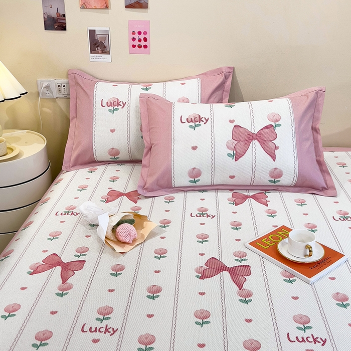 91家纺网 家纺一手货源 找家纺 全季家居 2024新款A类抗菌数码印花冰藤席三件套 床席款-蝴蝶结