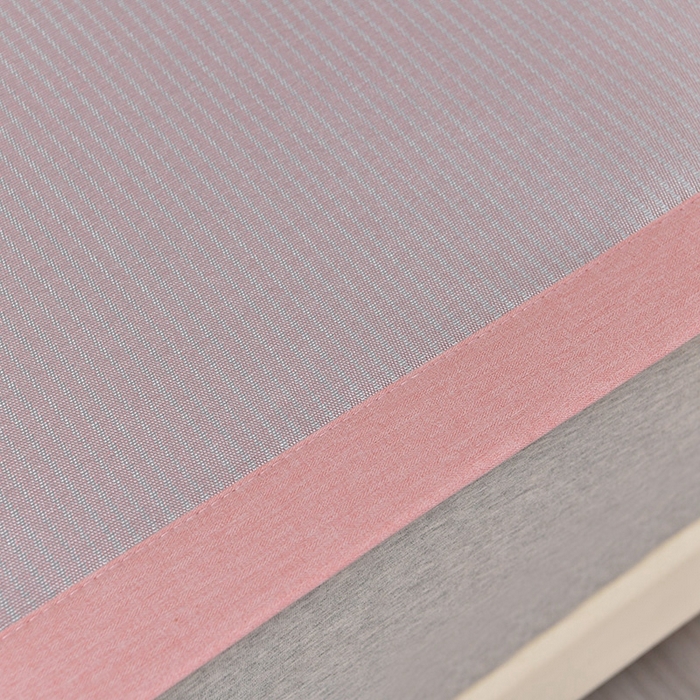 91家纺网 家纺一手货源 找家纺 简一 2024新款600D紫荆花开A类抗菌席 床席款 浅粉