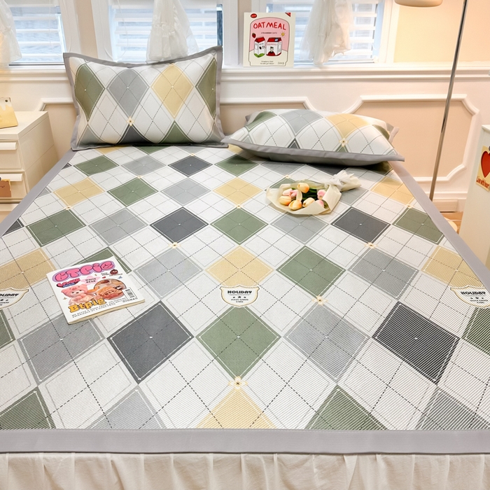 91家纺网 家纺一手货源 找家纺 慕尚 2025新款800D冰藤凉席 流年