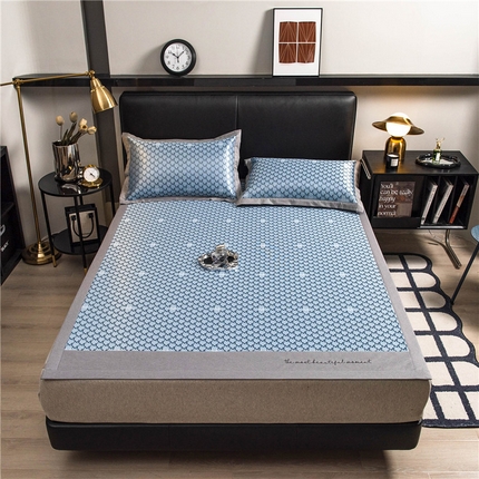 孩子王家纺 2024新款凯瑟琳巴洛克系列可水洗冰丝席 巴洛克-蓝