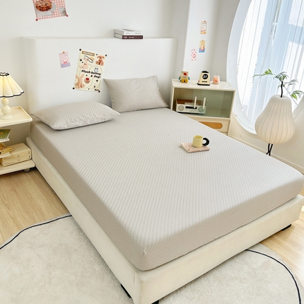 柠馨 2024新款全棉印花床笠套件随心配系列 雅灰