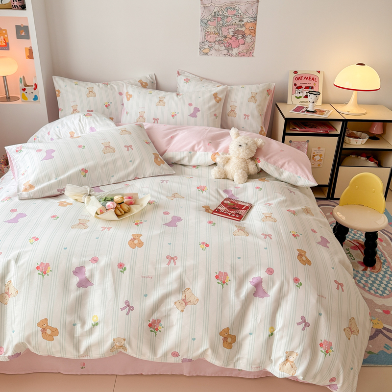 91家纺网 家纺一手货源 找家纺 （总）慕尚 2025新款13070全棉小清新四件套