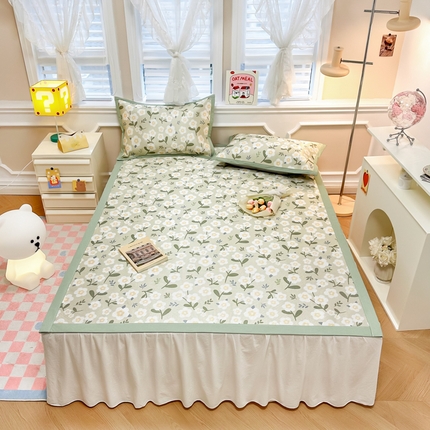 91家纺网 家纺一手货源 找家纺 慕尚 2025新款800D冰藤凉席 小碎花