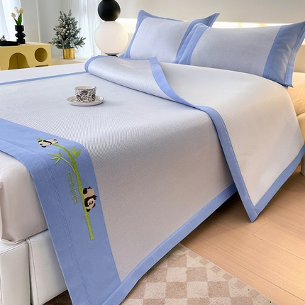 91家纺网 家纺一手货源 找家纺 （总）莱米家纺 2024新款直播电商热卖冰藤凉席冰丝席