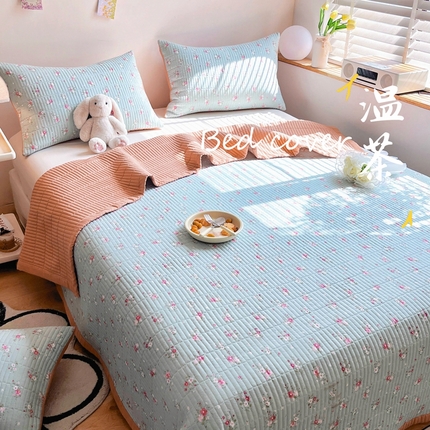 91家纺网 家纺一手货源 找家纺 （总）赫梵茜2024春夏新款糯糯棉单床盖床盖三件套