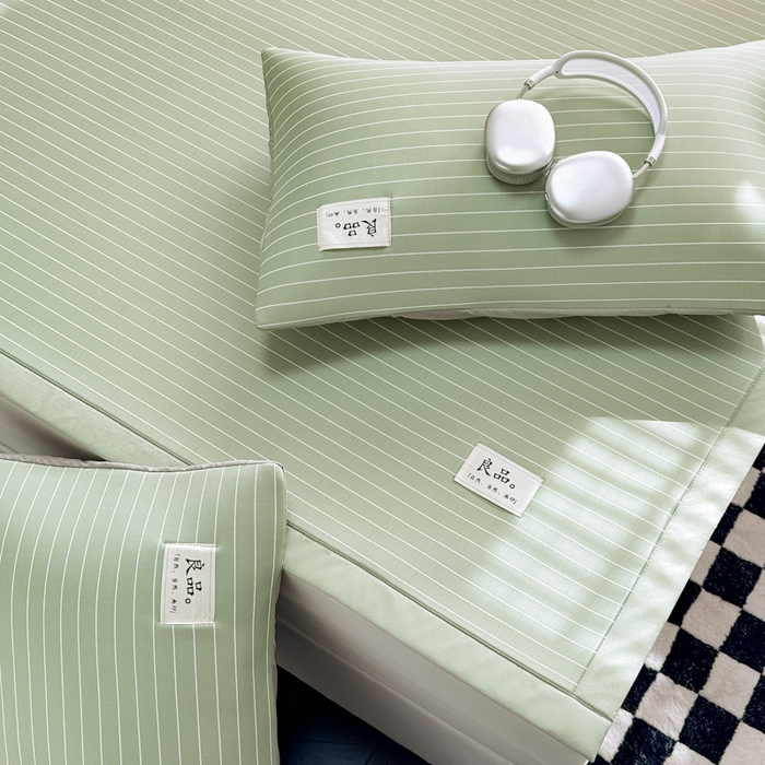 91家纺网 家纺一手货源 找家纺 慕尚2025新款无印良品冰丝软席 密条-果绿