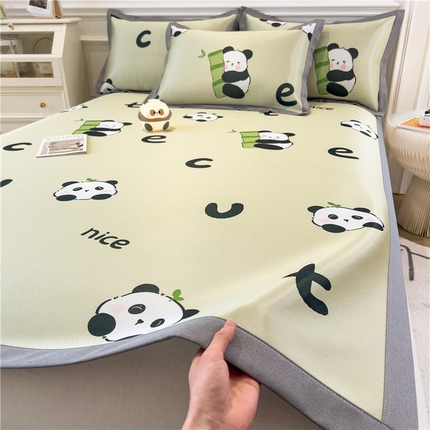 91家纺网 家纺一手货源 找家纺 （总）孩子王家纺 2024新款凉感卡通冰丝席-成人款