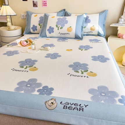 91家纺网 家纺一手货源 找家纺 （总）全季家居 2024新款A类抗菌数码印花冰藤席三件套