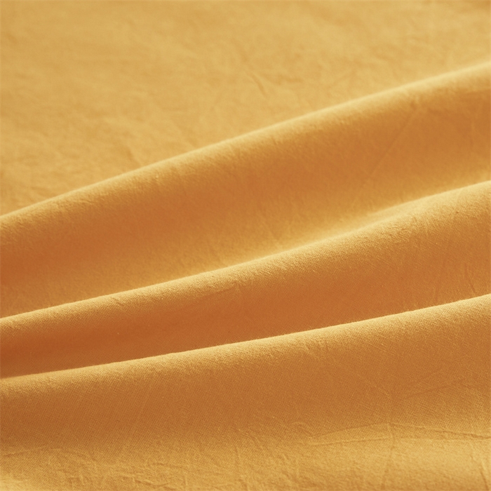 91家纺网 家纺一手货源 找家纺 北欧良品 2024新款水洗棉单品床笠、床单--纯色款（床笠、床单） 姜黄